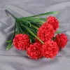 Flor de hortensia artificial de 7 cabezas flor de seda flor de plástico flor para exterior macizo de flores maceta surco para flores decoración exterior centro comercial flor decorativa