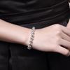 Pulsera de plata de moda coreana, venta al por mayor, cuentas plateadas de 8 mm, joyería de mano, regalo creativo para damas, fabricante en stock