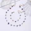 Colar Pulseira de Cascalho Assimétrico Estilo Novo Francês Ins Praia Colorido Doce Conjunto Acessórios de Alta Qualidade