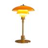 Estilo Francês Vintage Luxo Leve Idade Média Baushau Designer Dinamarquês PH2 Vidro Mesa de Cabeceira Lampada de Mesa UFO Sala de Estar Quarto