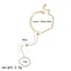 Corrente de Dedo com Pedras de Diamante Transfronteiriça, Pulseira Integrada de Aço Inoxidável com Flor de Zircônia de Luxo Leve e de Alta Qualidade Personalizada