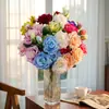 Flores Artificiais Rosa Diana Rosa de Quatro Cabeças Rosa Perfumada Arranjo de Flores para Salão de Casamento Rosa Artificial Flor de Seda Comércio Exterior Transfronteiriço