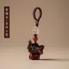 Colgante Llavero de Elefante de Sándalo para Hombres y Mujeres, Decoración de Llaves para Pareja, Llavero Anillo de Regalo Creativo
