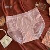 Sexy Encaje Francés Cinta de Seda de Alta Calidad Ropa Interior para Mujer Entrepierna Bacteriostática Envoltura de Cadera Malla Tentación Calzones Mujer