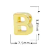 Acessórios de Zircônia Micropavimentada Galvanoplastia de Ouro Real 18K Série de Letras Inglesas Pequenas Brilhantes Acessórios de Pingente Acessórios de Pingente de Colar