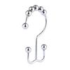 Gancho para cortina de ducha de metal plateado con alfiler de Amazon, gancho para cortina de ducha de metal plateado brillante, gancho para baño