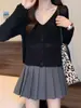 Cardigan de Tricô Vazado Protetor Solar Feminino Fino Verão 2025 Novo Fashionável Elegante Versátil Slim-fit Camisa Top de Ar Condicionado