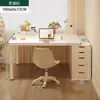 Escritorio y Tocador Integrados con un Amplio Escritorio para Habitación de Niñas, Escritorio para Computadora, Tocador con Cajones, Adecuado para Uso en Alquiler