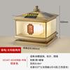 Luminária de poste solar estilo chinês toda em cobre à prova d'água para exterior, lâmpada de parede para pátio, villa, poste de porta, poste de pilar de porta material espesso