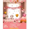 Set de Globos de Cumpleaños, Decoración para Fiesta de Cumpleaños de Novia en San Valentín, Globos de Papel de Aluminio, un Set Completo con un Toque de Lujo