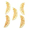 Accesorios para Joyería de Aleación al por Mayor Colgante de Pluma Hueca Accesorios Hechos a Mano para DIY 63 * 21mm D303