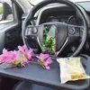 Bandeja para volante de coche mesa de comedor multifuncional para coche portavasos escritorio para escribir en coche bandeja de coche