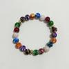 Nueva pulsera hecha a mano con cuentas de ojo de tigre natural para hombre y mujer, pulsera colorida de piedra volcánica natural, pulsera transfronteriza europea y americana