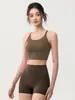 Conjunto deportivo para mujer con almohadillas en el pecho, nuevo modelo 2026, top tipo sujetador deportivo para fitness, ropa para Pilates y yoga de alta intensidad para verano