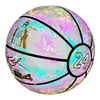 Caixa de Presente Estilo Bola de Basquete Luminosa Refletiva para Adultos e Crianças, Pode ser Gravada, Bola de Basquete Brilhante Legal para Presentes de Festival de Meninos