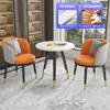 Conjunto de Mesa e Cadeiras Pequenas para Lazer na Varanda, Conjunto de Recepção Simples e Moderno com Uma Mesa e Duas Cadeiras, Novo Conjunto de Mesa e Cadeiras Leves de Luxo para Reunião e Chá de Hotel