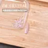 ZM Zirconia Nuevo Ultra Brillante Translúcido Rosa Claro Arte de Uñas Rhinestones de Fondo Puntiagudo Mini Rhinestones Rosa Translúcido Hielo Accesorios de Decoración de Uñas 34