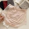 Nova Roupa Íntima Feminina Estilo Chinês Levemente Luxuosa de Cetim e Renda Cor Vermelha Ancora Levanta Barriga e Quadril Sexy Sem Marcas Outono e Inverno