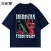 EBay Comercio Exterior Camiseta Estilo Hong Kong Manga Corta Verano Suelta Casual Ins Combinable Hip-hop Manga Cinco Puntos Top Ropa Venta al por Mayor