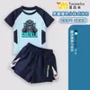 Traje de Baño Infantil de Dinosaurio Godzilla para Niños Verano Nuevo Conjunto de Bañador Corto de Manga Corta Dividido para Niños Pequeños y Medianos