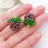 Frutas artificiais frescas coloridas cereja de cristal uva DIY brincos tecidos com miçangas, colares, acessórios de chave