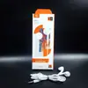 XU19 Series Fone de ouvido com fio intra-auricular Controle de fio para celular 3,5 Orifício redondo Fone de ouvido intra-auricular plano