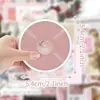 50 Adesivos de Grafite Rosa Coquette Girl para Copo de Água, Computador, Adesivos Decorativos à Prova d'Água, Adesivos Criativos