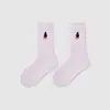 1746 calcetines infantiles al por mayor, calcetines de media caña bordados con lazo, estilo Miu girl, calcetines de algodón sin costuras con puños holgados para niñas