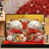 Le Meow Cerâmica Pintada Forno Yakushi Japonês Genuíno Ornamentos Gato da Sorte Cofre Gato