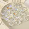 Estilo Fresco y Elegante Cuentas de Cristal de Forma Irregular, Cuentas Sueltas de Vidrio con Agujero Recto, Materiales para Accesorios de Joyería de Pulsera y Collar Hechos a Mano para Bricolaje, Enfilado de Cuentas
