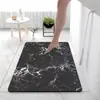 Tapete de Chão Absorvente Macio de Terra de Diatomáceas com Mármore de Luxo Leve para Banheiro, Tapete para Pés Antiderrapante para Vaso Sanitário, Banheiro e Entrada do Banheiro