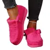 Comercio Electrónico Transfronterizo Zapatos de Felpa y Piel para Mujer Invierno Exterior Suela Plana 2026 Nuevo Estilo Coreano Mocasines Zapatos Cálidos Venta al por Mayor