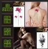 Atacado de fábrica personalizado adesivos de tatuagem 3D rosa borboleta tridimensional caracteres chineses inglês adesivos de tatuagem à prova d'água