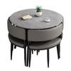 Rock Plate Light Luxury Storage Mesa de Jantar e Cadeira Combinação Pequeno Apartamento Moderno Simples Mesa de Jantar Doméstica Pequena Mesa Redonda Mesa de Jantar e Cadeira