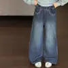Conjunto de Sudadera para Niña Otoño 2026 Nuevo Estilo Conjunto de Dos Piezas Falso con Chal para Niños Conjunto de Dos Piezas de Jeans para Niños Tallas Mediana y Grande