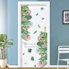 Adesivos de Parede Plantas Tropicais Sala de Estar Quarto Porta Quente Adesivos de Decoração de Parede Escandinava Adesivos Cobrindo Rosto Sorridente Adesivos Impermeáveis