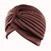 Amazon Comercio Exterior Transfronterizo Europeo y Americano Color Sólido Gorro Elástico Estilo Étnico Indio Sombrero Pañuelo para la Cabeza de Yoga