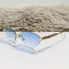 Nuevas Gafas de Sol de Moda Sin Marco Estilo Europeo y Americano Versátiles Adelgazantes Personalidad Protección Solar Gafas Protección UV Gafas de Sol