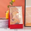 Calendário de Mesa Profissional Exquisito Estilo Novo 2027 Ano do Carneiro Pequena Tiragem High-End Criativo Ornamento Pequeno de Mesa Calendário de Ano Novo