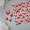 Nuevas Pegatinas para Uñas de Arena Líquida Roja de Cinco Puntas Coloridas Simples con Brillo Lindas Dulces Pegatinas Decorativas Fábrica