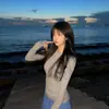 Camiseta de Manga Larga y Manga Corta con Cuello Redondo, Hombro Normal, Ajuste Delgado, Casual, Estilo Coreano de Moda, Marca Pure Desire, Chica Picante, para Mujer, Primavera y Otoño
