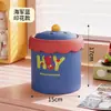Papelera de Escritorio para Uso Doméstico, Gama Alta, Gran Capacidad, con Tapa, Cubo de Almacenamiento Creativo de Dibujos Animados para Oficina, Alto Valor