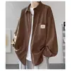 Chamarra tipo camisa de trabajo estilo americano para hombre, nuevo modelo primavera y otoño 2026, corte holgado, camisa casual retro japonesa de manga larga