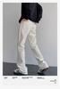 Calça Jeans Micro Branca Estilo Americano Unisex 2024 Verão Nova Marca de Moda Combina com Tudo High Street Flare em estoque