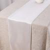Atacado do Fabricante Seda e Cetim de Cor Sólida Cetins Caminho de Mesa Casamento Hotel Casamento Casamento Toalha de Mesa Longa Decoração Mesa de Jantar