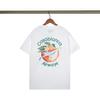 Camiseta de manga corta para hombre con estampado Casablanca Fantasy Gate Casa, marca de moda transfronteriza de stock a largo plazo