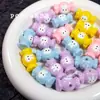 Cadena para Teléfono Móvil de Conejo con Cuentas de Caramelo Cadena Colorida para Teléfono Móvil Macarrón Lindo Joyería Hecha a Mano con Goteo de Aceite Accesorios Colgantes