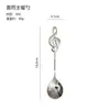 Cuchara para Notas de Acero Inoxidable Cuchara de Café Cuchara para Helado Postre Cuchara Creativa para Remover Café Cuchara para Pastel Cuchara para Taza de Café Cuchara para Hielo