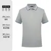 Camiseta de Trabalho de Seda Gelada com Logo Impresso Personalizado Camisa Polo de Manga Curta de Verão Camisa Publicitária para Funcionários de Equipe Corporativa Camisa Cultural