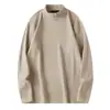 Camiseta Masculina de Veludo Dupla Face com Manga Longa e Gola Alta Meia-Calça Quente para Outono e Inverno, Slim Fit, Cor Lisa, Base